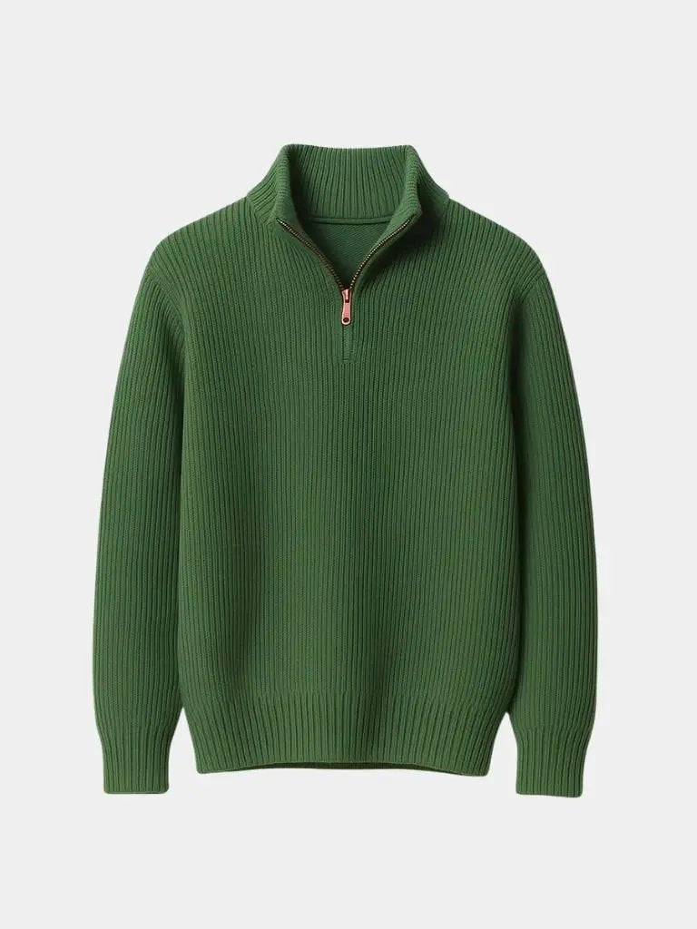 Men’s Knit Sweater – Highland Quarter Zip Casual Everyday Knitwear SPECTER