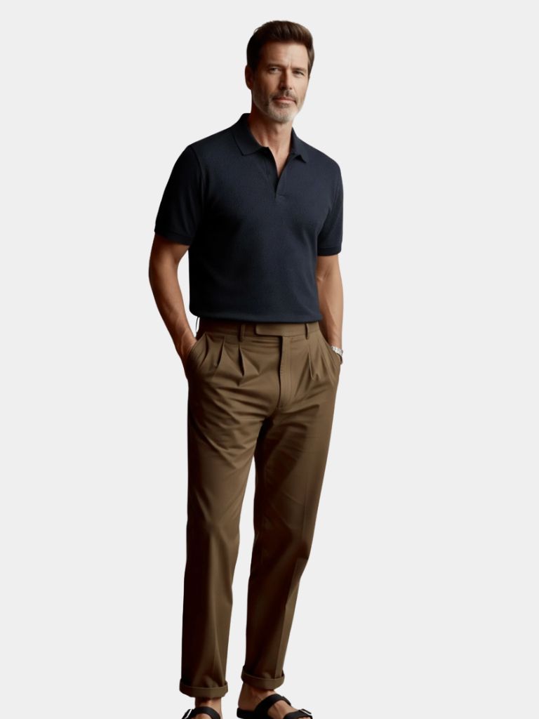 Old Money Cotton Polo Shirt