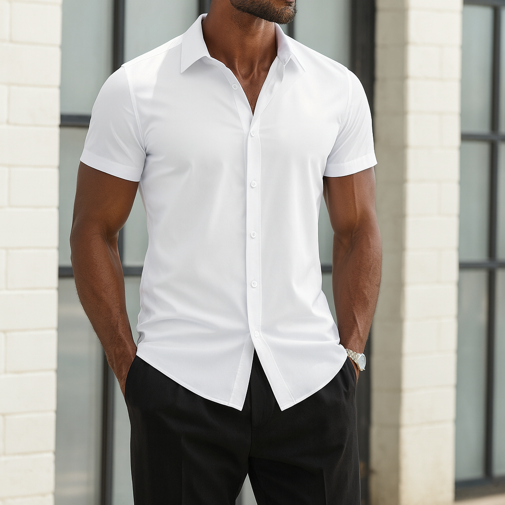 Tailored Fit Stretchy Dress Shirt