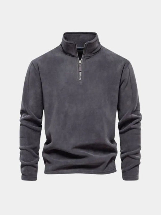 Men’s Knit Sweater – Alpine Quarter Zip Casual Everyday Knitwear SPECTER