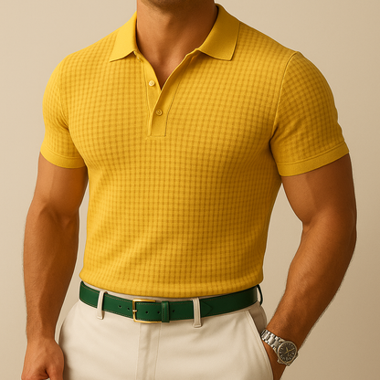 Polo met korte mouwen en opstaande rand voor heren