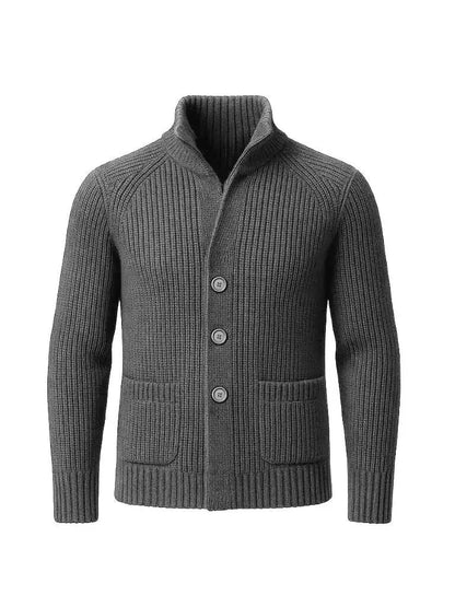 Men’s Knit Sweater – Heritage Botton Casual Everyday Knitwear SPECTER