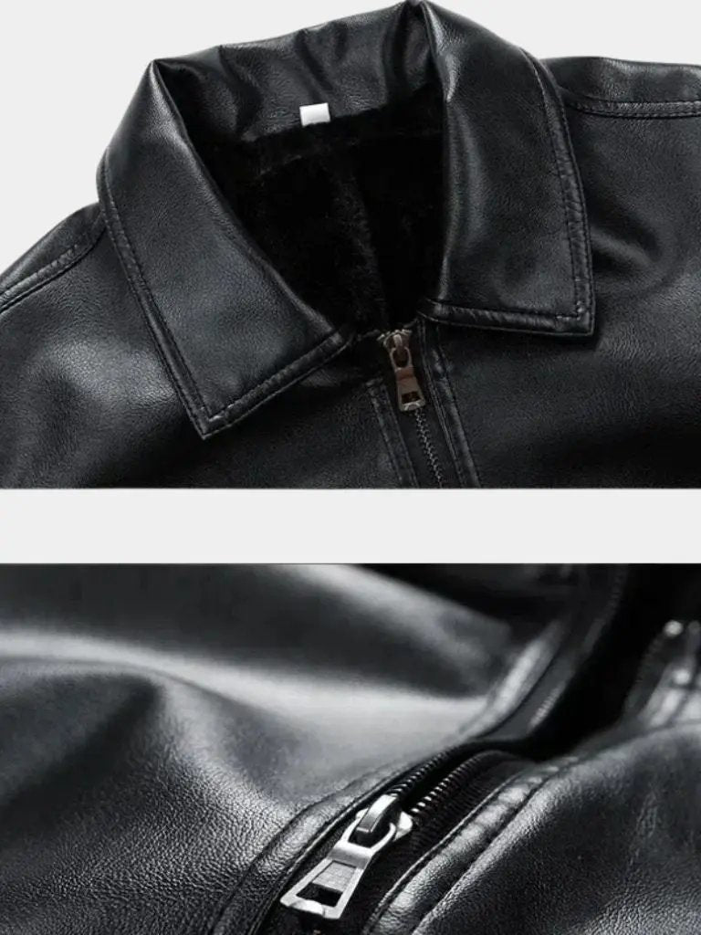 Men’s Leather Jacket – Denver Classic Moto Style SPECTER