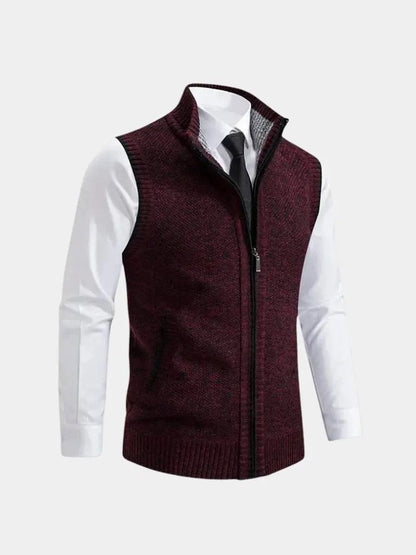 Men’s Full-Zip Sweater Vest – Modern Layered Style SPECTER LONDON