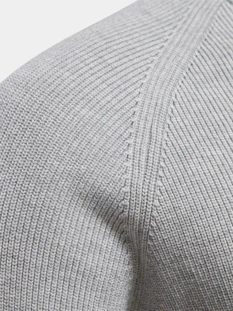 Men’s Knit Sweater – Elegant Quarter Zip Casual Everyday Knitwear