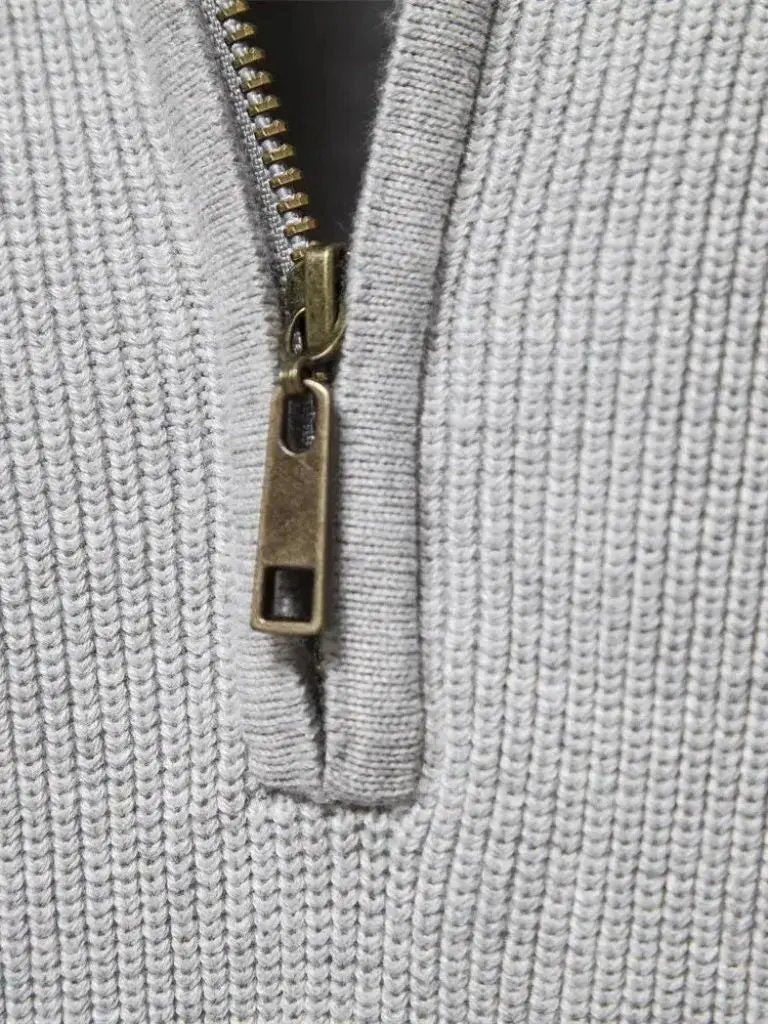 Men’s Knit Sweater – Elegant Quarter Zip Casual Everyday Knitwear SPECTER