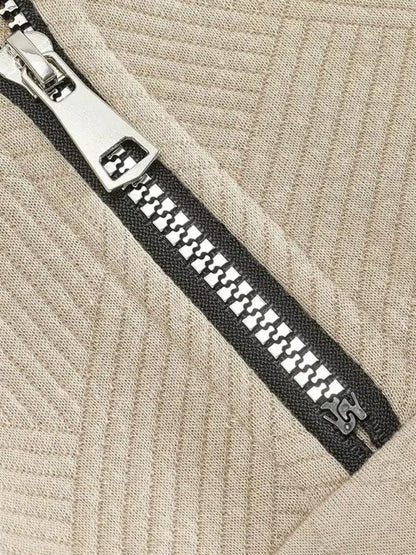 Men’s Knit Sweater – Essential Henley Quarter Casual Everyday Knitwear