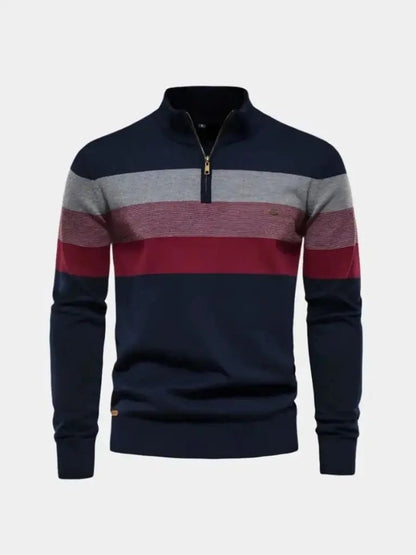 Men’s Knit Sweater – Minimalist High Collar Casual Everyday Knitwear SPECTER