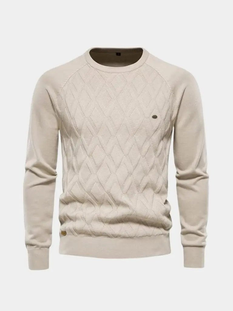 Men’s Knit Sweater – Minimalist Pullover Casual Everyday Knitwear SPECTER